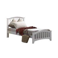 Transitional Mission Style Twin Bed in Brown San Marino, Slatted HB/FB ...